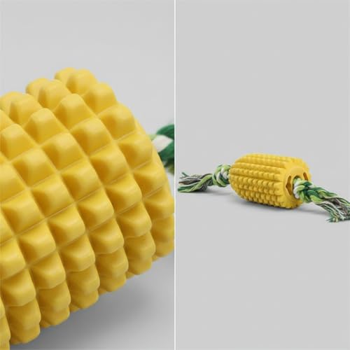 Durable Corn Rope Dog Toy: Aggressive Chewer Indestructible Puppy Teething Toy for Large Dogs with Rope Tug Dental Support Corn Cob Shape