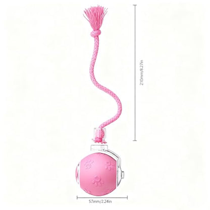 FUNNYDUCK Speed 2.0 Tail Interactive Cat Toy – Motion-Activated Rolling Ball with Chirping Sounds, USB Rechargeable Smart Ball Toy for Indoor Cats & Kittens, Enrichment & Exercise - color: Pink