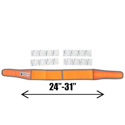 CoolerDog Hi-Vis Cooling Dog Collar for X-Large Dogs – Reflective Re-Freezable Ice Collar for Hot Weather & Heat Relief (Orange, X-Large) - size: X-Large