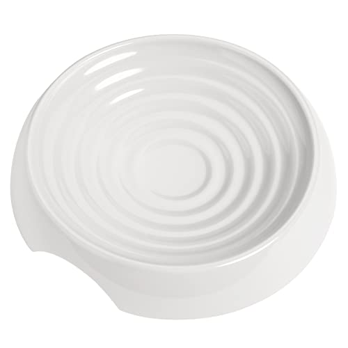 CatGuru Cat Bowls, Whisker Friendly Food Bowl for Indoor Cats, Reliefs Whisker Fatigue, Wide Kitten Dish, Non Slip Pet Dishes, Shallow Pet Plates (Marshmallow) - color: Marshmallow, size: Dish