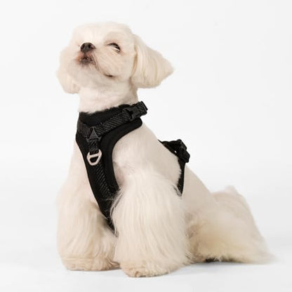 All-Weather No Pull Dog Harness Reflective Vest Harness QR Code Anti-Lost Adjustable Quick-Release Buckle Soft Padded Breathable Harness for Small Medium Dog (Light-Olive, S) - color: Light-Olive, size: S