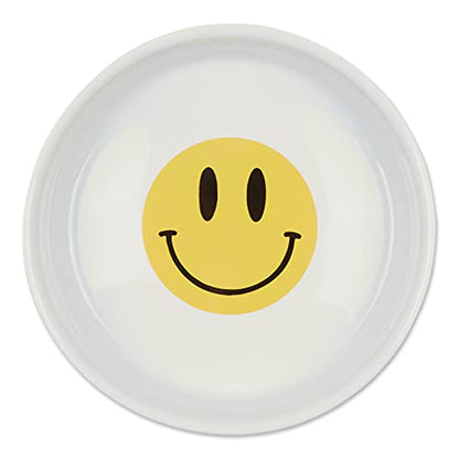 Bone Dry Ceramic Food Bowls, Non-Slip & Dishwasher Safe, Large Set, 7.5x2.4, Smiley Face, 2 Count - color: Smiley Face, size: Large Set, 7.5x2.4"