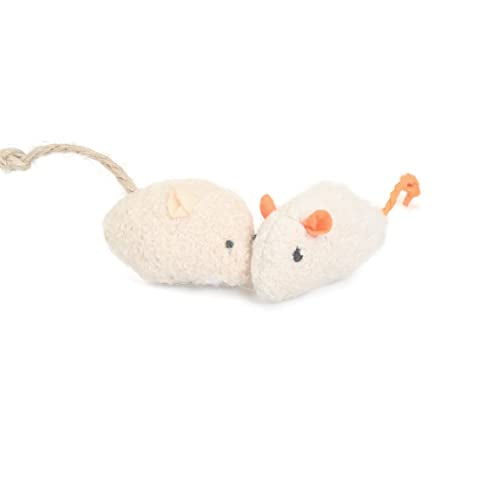 emours 12pcs Pack Mice Toys for Cats Kitten Plush Mouse Toys with Catnip,Colors Varies
