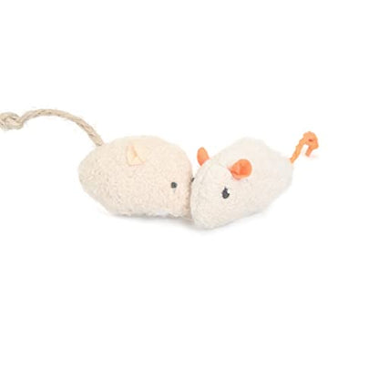 emours 12pcs Pack Mice Toys for Cats Kitten Plush Mouse Toys with Catnip,Colors Varies
