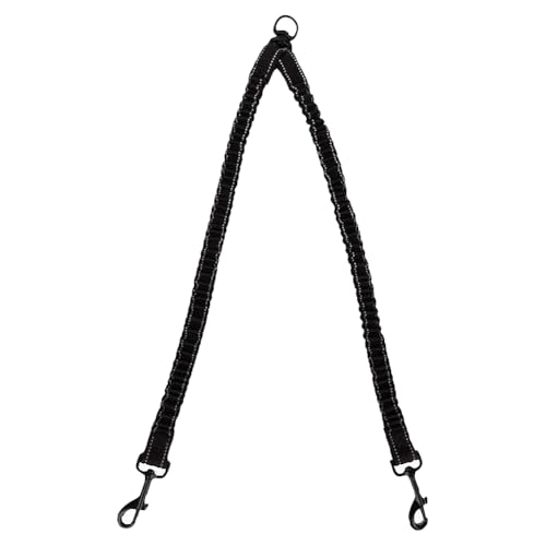 GSHLLO Double Dog Walking Lead Splitter Adjustable Dual Headed Dog Leash No Tangle Puppy Training Lead Coupler Bungee Reflective Puppy Leash Pet Trainer Lead Supplies for Outdoor