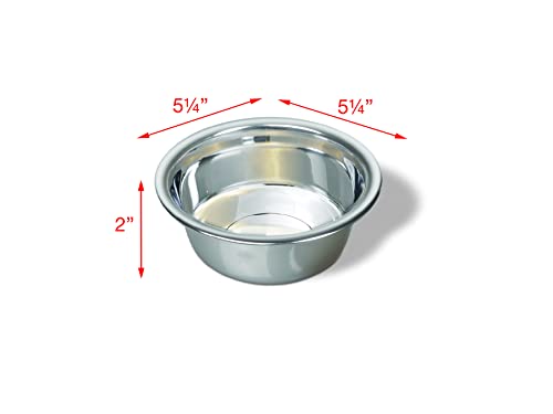 Van Ness Pets Small Lightweight Stainless Steel Dog Bowl, 16 OZ Food And Water Dish - size: 16 oz