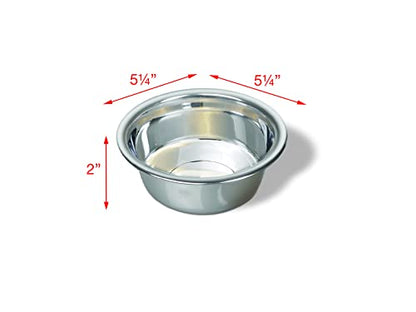 Van Ness Pets Small Lightweight Stainless Steel Dog Bowl, 16 OZ Food And Water Dish - size: 16 oz