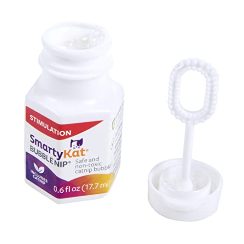 SmartyKat Bubble Nip Catnip Bubbles for Cats & Kittens, Safe for Pets - Trial Size, 0.6 Fluid Ounce (Pack of 2) - size: 0.6 oz (Pack of 2), style: Catnip Bubble