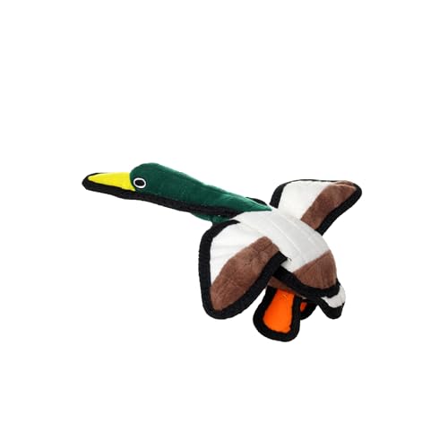 TUFFY World’s Tuffest Soft Dog Toy – Barnyard JR Series, Duck with Squeakers - color: Duck, size: Jr