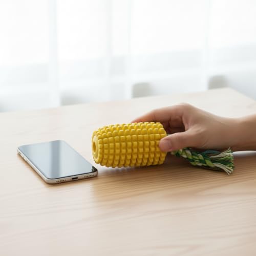 Durable Corn Rope Dog Toy: Aggressive Chewer Indestructible Puppy Teething Toy for Large Dogs with Rope Tug Dental Support Corn Cob Shape