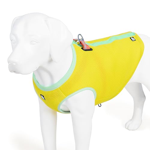 SGODA Dog Cooling Vest Harness Cooler Jacket Yellow Medium - color: Yellow, size: Medium Chest 20.5-24"