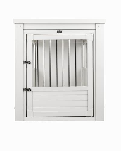 New Age Pet EHHC404XL ecoFLEX Pet Crate/End Table, Antique White, X-Large - color: Antique White, size: 42.6"L x 27.6"W x 30.9"H