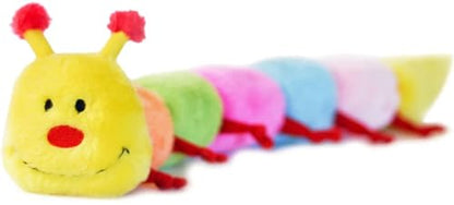 ZippyPaws Large Caterpillar - Dog Toys to Keep Them Busy, for Medium and Large Dogs, Squeaky Pet Toy for Boredom, Stuffed Chew Toy, Soft Plush Puppy Products, 7 Round Squeakers - 20"