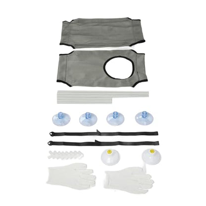 Cat Window Hammock Bed, Sturdy Suction Cup Cat Perch with Double Layer Soft Fabric, Easy Install Window Seat for Cats to Lounge and Watch Birds (Gray) - color: Gray