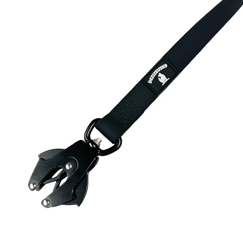 Heavy Duty Waterproof Dog Leash - Large Scissor Frog Quick Release Clasp, PVC Rubber Coated Nylon Training Lead for Large and X-Large Dogs, Odor Free, Durable, Easy to Clean, Nonslip Grip, Secure Hold - size: 10FTLG