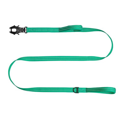 ICEFANG Relfective Dog Leash for Medium Large Dogs,K9 Training Walking Lead with Double Handle,Heavy Duty Auto-Lock Metal Clasp (6ft, Teal) - color: Teal, size: 6 ft (No bungee)
