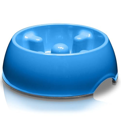 Dogit Go Slow Anti-Gulping Dog Bowl, Blue, X-Small - color: Blue, size: Extra Small