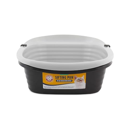 Arm & Hammer Large Sifting Litter Box Scoop Free Cat Litter Tray with Microban, Made in USA - style: Sifting