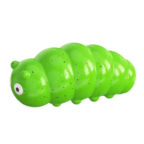 Dog Chew Toys, Squeaky Interactive, for Aggressive Chewers, TPR Rubber, Tough and Durable (Green) - color: Green