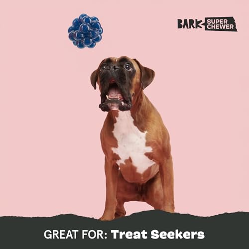 Barkbox Ruffberry Blast Dog Toy for Small Dogs, Treat Dispensing Toy with Wacky Bounce and Perfect for Kibble or Favorite Treats - style: Ruffberry Blast