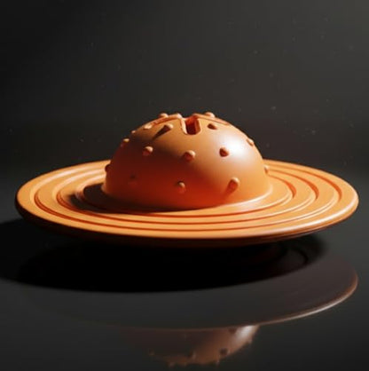 Fuzzl Eco Rubber Chuck & Treat Sky Saucer - Orange - Long Lasting Dog Chew Toys for Aggressive Chewers Strong Dog Toy for Dogs Durable Puppy Toys - style: UFO Orange
