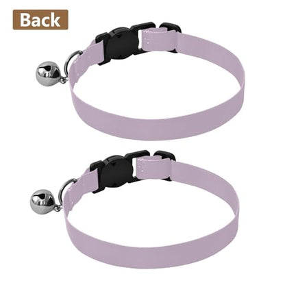 Thistle Small Cat Collar, 2 Pack Cat Collars with Bell - color: Thistle