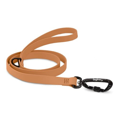 Essential Biothane Dog Leash for Small, Large, Medium Dogs - Waterproof - Dog Training - Locking Carabiner - 3/4 in x 3 ft Long - Caramel Brown - color: Caramel Brown, size: 3/4 In x 3 Feet