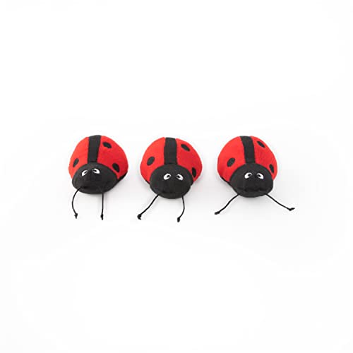 ZippyPaws Burrow- Interactive Dog & Puppy Toys for Boredom, Stimulating Pet Products to Keep them Busy, Hide & Seek Plush Dog Puzzle, Enrichment Squeaky Toy, For Small & Medium Dogs - Ladybugs in Leaf - style: Ladybug and Leaf