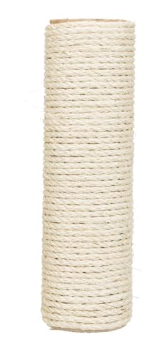 Trixie Replacement Sisal Post for Scratching Posts, Cat Trees and Cat Towers, 4.3 x 19.7-in (11 × 50 cm) - size: 11/50 cm