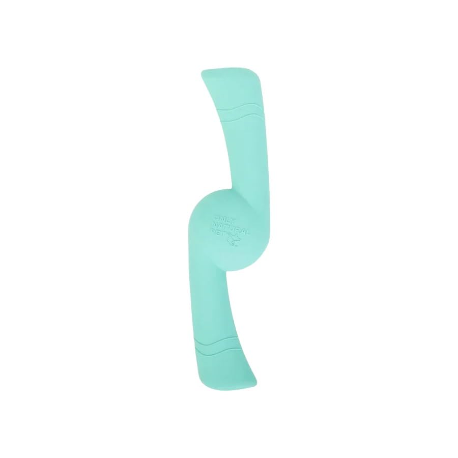 Only Natural Pet Rubber Bond Building Fetch Tug Dog Toy - Stick Floating Small XL Puppy Teach Durable Throw Launcher Flying Frisbee Boomerang Tough Aggressive Puller Chewers -Fling & Fetch/Teal - color: Teal