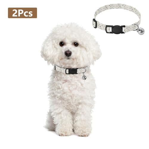 Arrows Beige Adjustable Buckle Kitten Collars 2 Pack Pet Collars for Cats - color: Arrows Beige