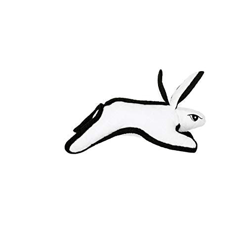 TUFFY World’s Tuffest Soft Dog Toy – Barnyard JR Series, Rabbit White with Squeakers, 2 Pack - color: White Rabbit, size: Jr 2 Pack