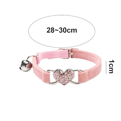 Adjustable Soft Pet Collar with Bell for Small Dogs, Kittens and Adult Cats - A Cozy and Stylish Accessory for Your Furry Friend!