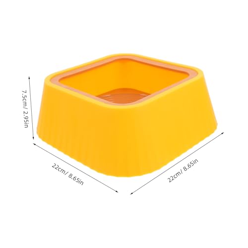 YARNOW Spill Pet Water Bowl Sturdy Floating Design Cat and Dog Feeder Plastic for Cats Small Dogs - color: Yellow