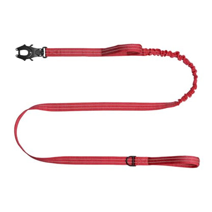 ICEFANG Tactical Dog Leash,K9 Training Walking Bungee Lead with 2 Control Handle,Heavy Duty Quick Release Metal Clasp,for Medium Large Breed (Reflective Red, 6 FT) - color: Reflective Red, size: 6 FT