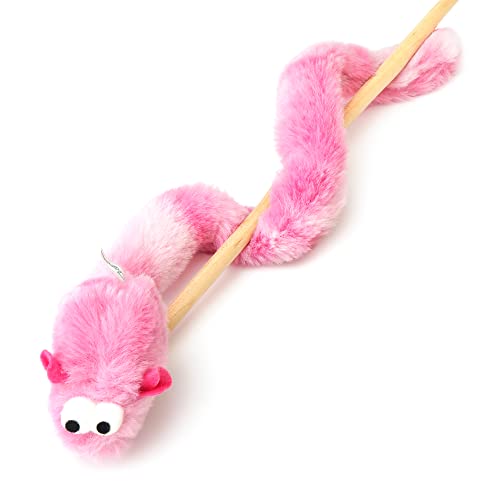 CHIWAVA 4 Packs 15 Inch Long Soft Plush Cat Toys Mice with Bell Rustle Sound Small Mouse Activity Interactive Toy - size: Plush Mice with Bell