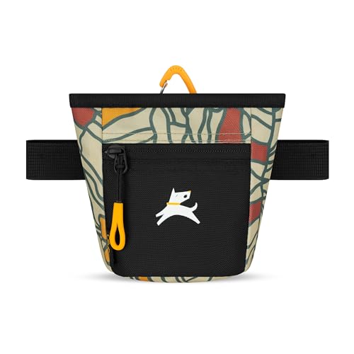 OllyDog Goodie Treat Bag, Dog Treat Pouch, Waist Belt Clip for Hands-Free Training, Magnetic Closure, Dog Training and Behavior Aids, Three Ways to Wear (Fiori) - color: Fiori