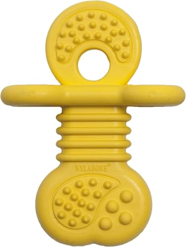 Nylabone Rubber Teether Puppy Chew Toy, Teething Toys for Puppies, Vanilla Flavor, Small - Up to 25 lbs, 1 Count - size: Small