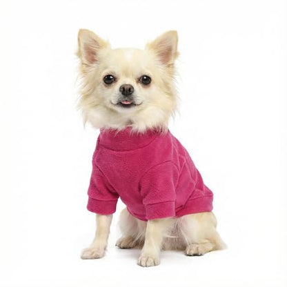 Fitwarm Classic Fleece Dog Sweater, Turtleneck Sweatshirt, Winter Clothes - Small Dogs Girl, Cat Apparel - Pink, Rose, Baby Pink, XS - color: Pink-Rose-Baby Pink, size: X-Small