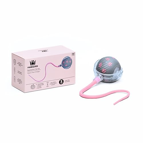 Interactive Cat Toys for Indoor Cats | Premium Quality with 3 Detachable Tails | Automatic Speed Modes with Real-Motion Movement | Rechargeable | Fun for Bored Adult Cats and Kittens