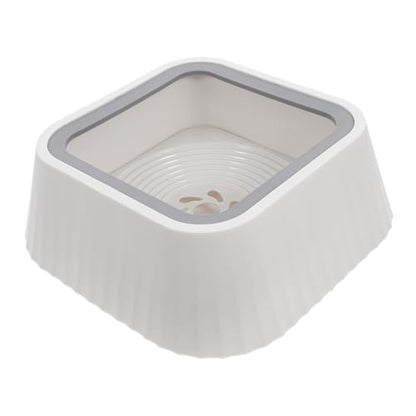 YARNOW Floating Pet Water Bowl Reusable Feeder Spill Design Material Innovative Floating Disk for Dry Drinking for Cats and Puppies - color: White