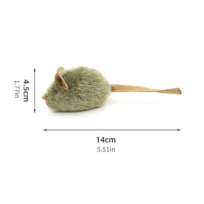 Cute Plush Cats,Plush Squeaky Plush Cats Toy Automatic Electronic Moving Mouse Kitten Toy for Indoor Play Exercises