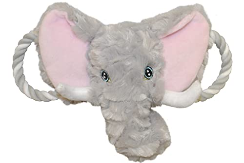 Jolly Pets Jolly Tug-a-Mal Elephant Tug/Squeak Toy, Medium - color: Elephant, size: Medium