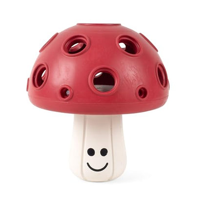 Fuzzl Eco Rubber Magic Shroom Puzzle Enrichment Toy - Red - Long Lasting Dog Treat Toys for Aggressive Chewers Strong Dog Toy for Dogs Durable Puppy Toys - style: Mushroom Red