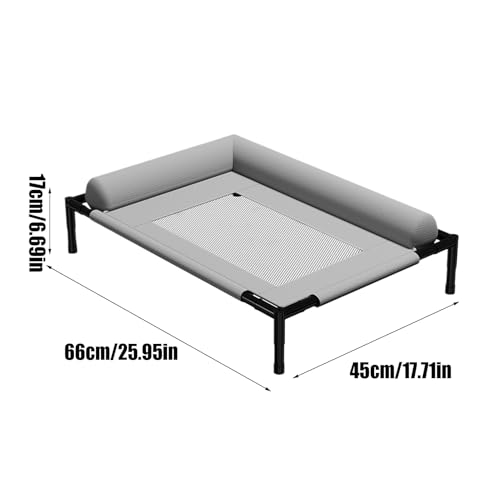 Elevated Dog Beds - Cooling Breathable Outdoor Dog Bed, Washable Pet Sofa for Sleeping Play | Summer Hot Weather Puppy Senior Kitty Bunny Home Bedroom Living Room Offices Patio Backyard - color: Gray