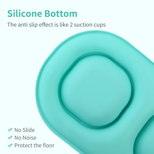 Small Size Puppy Dog Bowls: Food and Water Bowls Set for Small Dogs, No-Spill Non-Skid Dog Dish, Blue - color: Blue