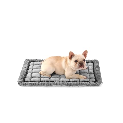Dog Bed Mats Crate Pad for Small, Medium, Large Dogs, Washable Anti-Slip Pet Bed Mats, Cozy Warm Cat Beds Sleeping Pad (Grey, 22.0" L x 13.0" W x 1.5" Th) - color: Grey, size: 22.0"L x 13.0"W x 1.5"Th