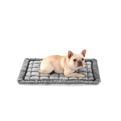 Dog Bed Mats Crate Pad for Small, Medium, Large Dogs, Washable Anti-Slip Pet Bed Mats, Cozy Warm Cat Beds Sleeping Pad (Grey, 22.0" L x 13.0" W x 1.5" Th) - color: Grey, size: 22.0"L x 13.0"W x 1.5"Th