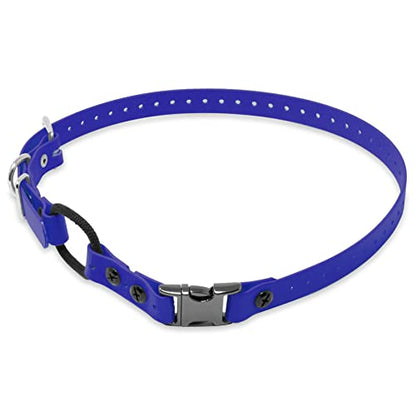 Educator 3/4-Inch Dog Training Collar Strap–ONLY Fits ME-300, ET-300/400, EZ-900, PE-900 & PG-300 Receivers – NOT Compatible with FE-580, ET-800 or UL-1200–Quick Snap Biothane Bungee Collar, Blue - color: Blue