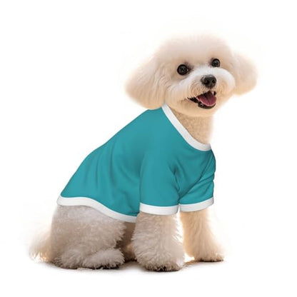 SWEET TANG Dog Lightweight T-Shirt Cyan, Cool Breathable Stretchy Small Dog Shirts, Soft Pet Shirts for Puppy Kitty Cats, Small - color: Pattern (111), size: Small